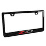 Chevrolet Z71 Black 3D Real 3K Carbon Fiber ABS Plastic License Plate Frame