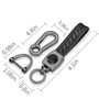 Ford F-150 Logo in Black on Real Carbon Fiber Loop-Strap Dark Gunmetal Hook Key Chain