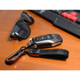 Ford F-150 FX4 Off Road Logo in Black on Real Carbon Fiber Loop-Strap Dark Gunmetal Hook Key Chain