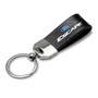 iPick Image - Large Genuine Black Leather Loop Strap Key Chain - Ford Escape