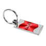 Jeep Patriot Red Spun Brushed Metal Key Chain