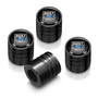 Built-Ford-Tough Black on Black Aluminum Cylinder-Style Tire Valve Stem Caps