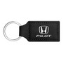 Honda Pilot Rectangular Black Leatherette Key Chain