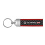 Honda Civic Si Real Carbon Fiber Strap with Red Leather Stitching Edge Key Chain