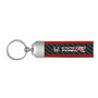 Honda Civic Type R Real Carbon Fiber Strap with Red Leather Stitching Edge Key Chain