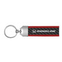 Honda Ridgeline Real Carbon Fiber Strap with Red Leather Stitching Edge Key Chain