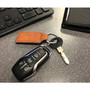 Honda Civic Si Rectangular Brown Leather Key Chain
