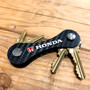 Honda Logo in Red Real Carbon Fiber Key Organizer Holder Key Chain
