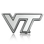 Virginia Tech Chrome Metal Car Emblem
