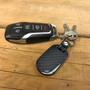 Honda Red Logo Accrod 100% Real Black Carbon Fiber Tag Style Key Chain