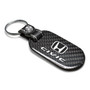 Honda Civic 100% Real Black Carbon Fiber Tag Style Key Chain