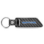 Ford F-150 Raptor in Blue Real Carbon Fiber Blade Style Leather Strap Key Chain