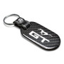 Ford Mustang GT 100% Real Black Carbon Fiber Tag Style Key Chain