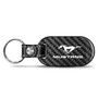 Ford Mustang 100% Real Black Carbon Fiber Tag Style Key Chain
