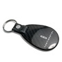 Lincoln Continental Real Black Carbon Fiber with Leather Strap Large Tear Drop Key Chain