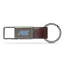 Ford Focus RS Brown Leather Strap Gunmetal Pull-out Metal Key Chain