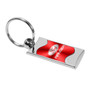 Ford Ranger Red Spun Brushed Metal Key Chain, Official Licensed