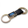 Ford F-150 Black Leather insert Golden Metal Leather Strap Key Chain