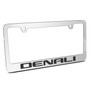 GMC Denali 3D Embossed Letters on Mirror Chrome Metal License Plate Frame