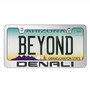 GMC Denali 3D Embossed Letters on Mirror Chrome Metal License Plate Frame