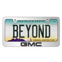 GMC 3D Embossed Letters on Mirror Chrome Metal License Plate Frame