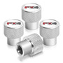 Ford F150 FX4 Off Road in White on Silver Chrome Aluminum Tire Valve Stem Caps