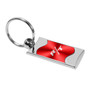Dodge R/T Red Spun Brushed Metal Key Chain