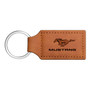 Ford Mustang Rectangular Brown Leather Key Chain
