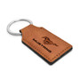 Ford Mustang Rectangular Brown Leather Key Chain