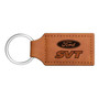 Ford SVT Rectangular Brown Leather Key Chain