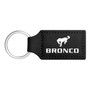 Ford Bronco Rectangular Black Leatherette Key Chain