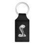 Ford Mustang Cobra Rectangular Black Leatherette Key Chain