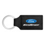 Ford EcoSport Rectangular Black Leatherette Key Chain