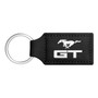 Ford Mustang GT Rectangular Black Leatherette Key Chain