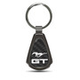 Ford Mustang GT Real Black Carbon Fiber Gunmetal Black Metal Teardrop Key Chain