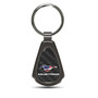 Ford Mustang American Flag Real Black Carbon Fiber Gunmetal Metal Teardrop Key Chain