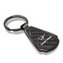 Ford Mustang American Flag Real Black Carbon Fiber Gunmetal Metal Teardrop Key Chain
