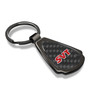 Ford SVT Real Black Carbon Fiber Gunmetal Black Metal Teardrop Key Chain