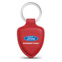 Ford Expedition Red Real Leather Shield-Style Key Chain