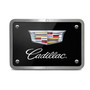 Cadillac Crest Logo UV Graphic Black Billet Aluminum 2 inch Tow Hitch Cover