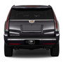 Cadillac Crest Logo UV Graphic Black Billet Aluminum 2 inch Tow Hitch Cover