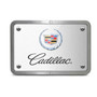 Cadillac Logo UV Graphic Brushed Silver Billet Aluminum 2 inch Tow Hitch Cover