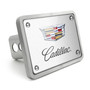 Cadillac Crest Logo UV Graphic Brushed Silver Billet Aluminum 2 inch Tow Hitch Cover