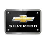 Chevrolet Silverado UV Graphic Black Billet Aluminum 2 inch Tow Hitch Cover