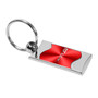 Dodge SRT-8 Logo Red Spun Brushed Metal Key Chain