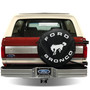 Ford Bronco 3D Logo Black Thick Solid Billet Aluminum 2 inch Tow Hitch Cover