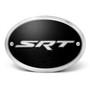 SRT 3D Logo on Black Oval Billet Aluminum 2 inch Tow Hitch Cover