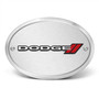 Dodge 3D Logo on Brushed Oval Billet Aluminum 2 inch Tow Hitch Cover