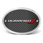 Dodge Durango 3D Logo on Carbon Fiber Look Oval Billet Aluminum 2 inch Tow Hitch Cover