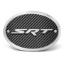 SRT 3D Logo on Carbon Fiber Look Oval Billet Aluminum 2 inch Tow Hitch Cover